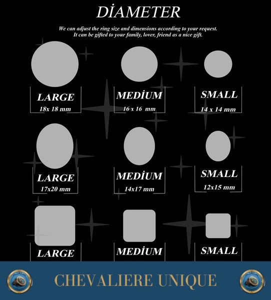 Chevaliere personalisable - Tableau de Taille